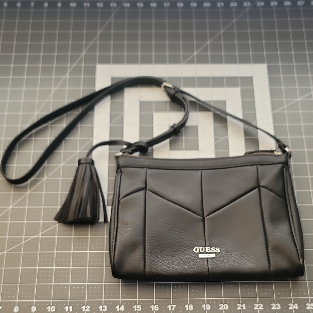 Guess Black Quilted Crossbody Bag